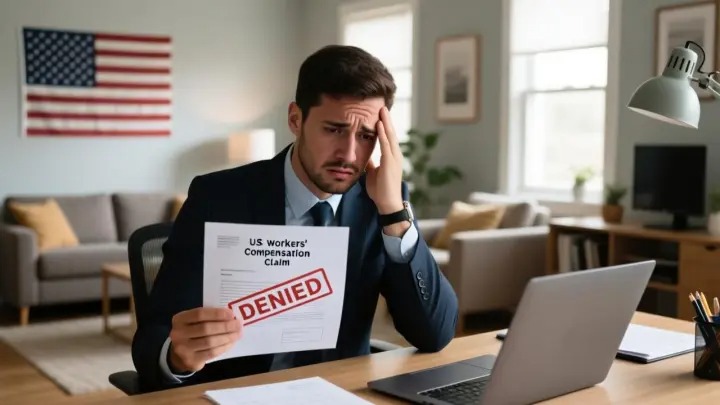 Denied workers comp claim letter with stressed employee