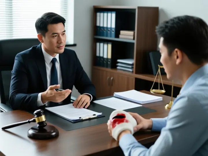 Slip and fall lawyer consultation