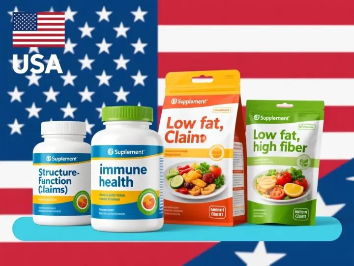 Structure/function claims and nutrient content claims on products