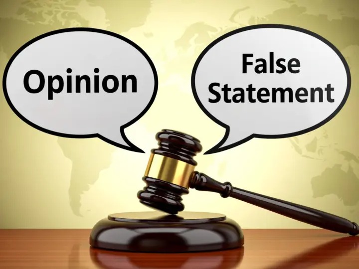 Difference between opinion and defamation under US law